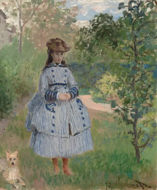 Girl with Dog (1873) by Claude Monet